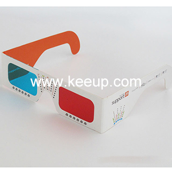 Red Blue Paper 3D glasses with OEM printing