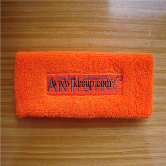 Embroidered sport orange headband