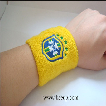 Protect wrist yellow sport sweatband for promotional